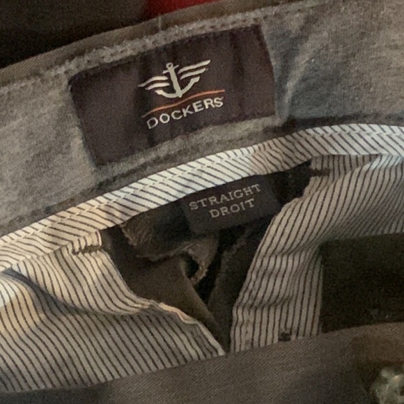 NWOT Dockers Straight Leg Pants Grey & Black - Picture 6 of 9